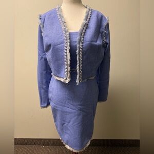 Rachel Allan Lavender Fringe Skirt Set